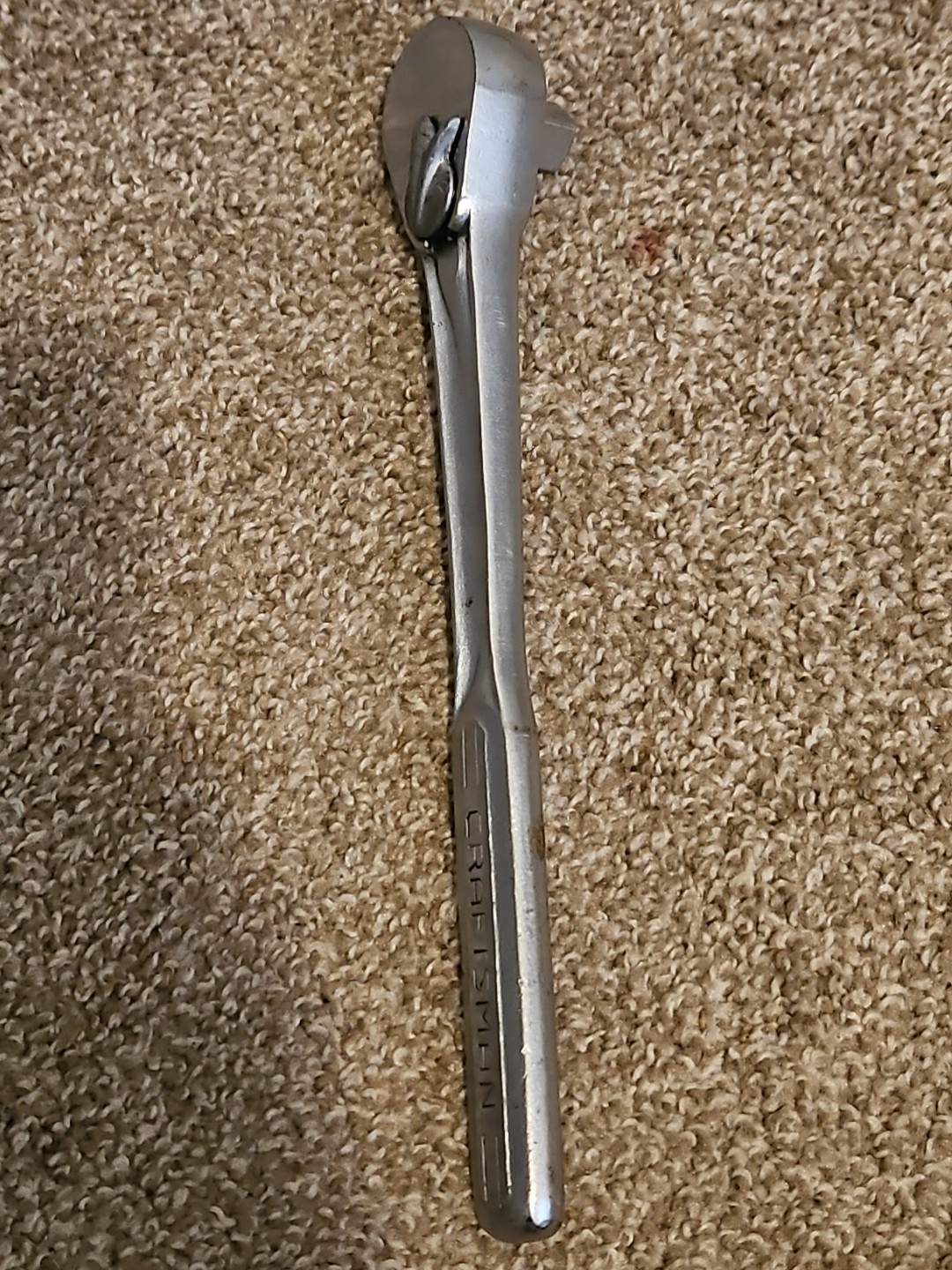 Craftsman USA 1/2″ Drive Flying V Oil Port Ratchet Forged Handle Pear Head Vtg A
