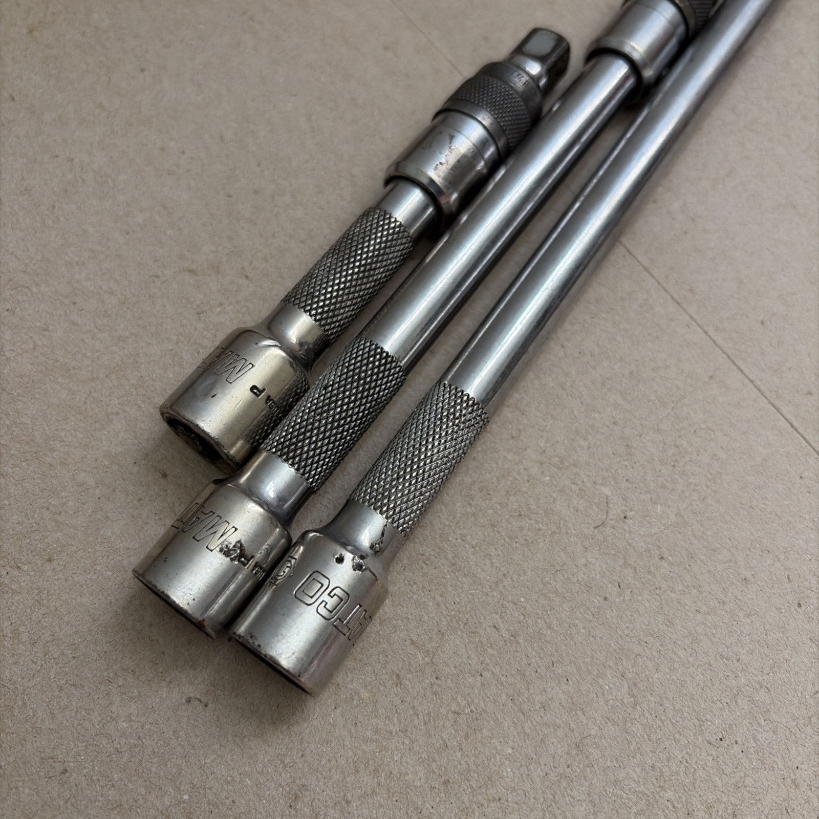 Matco Tools USA 3pc 3/8″ Drive Locking Chrome Extension Set – 5”, 8” 12”