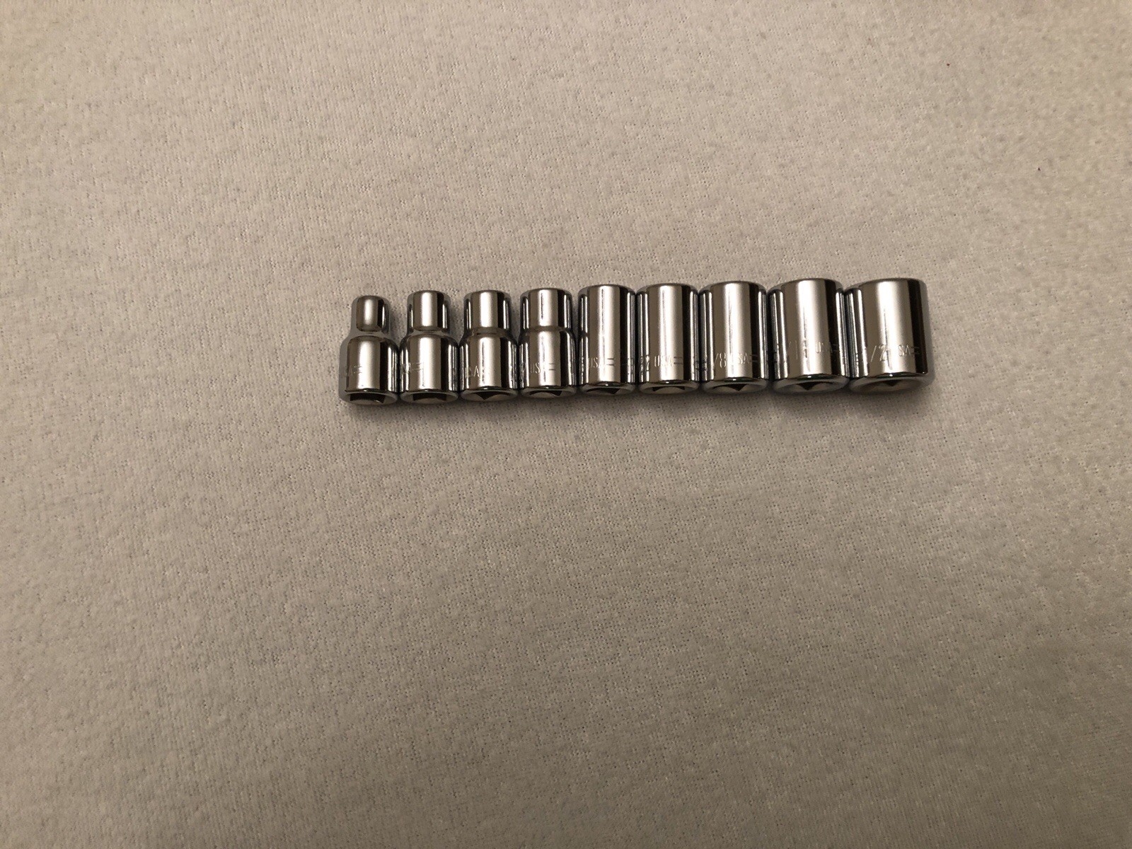 Clean and Shiny Wright Allied Tools 1/4” Socket Set A21 Made In USA
