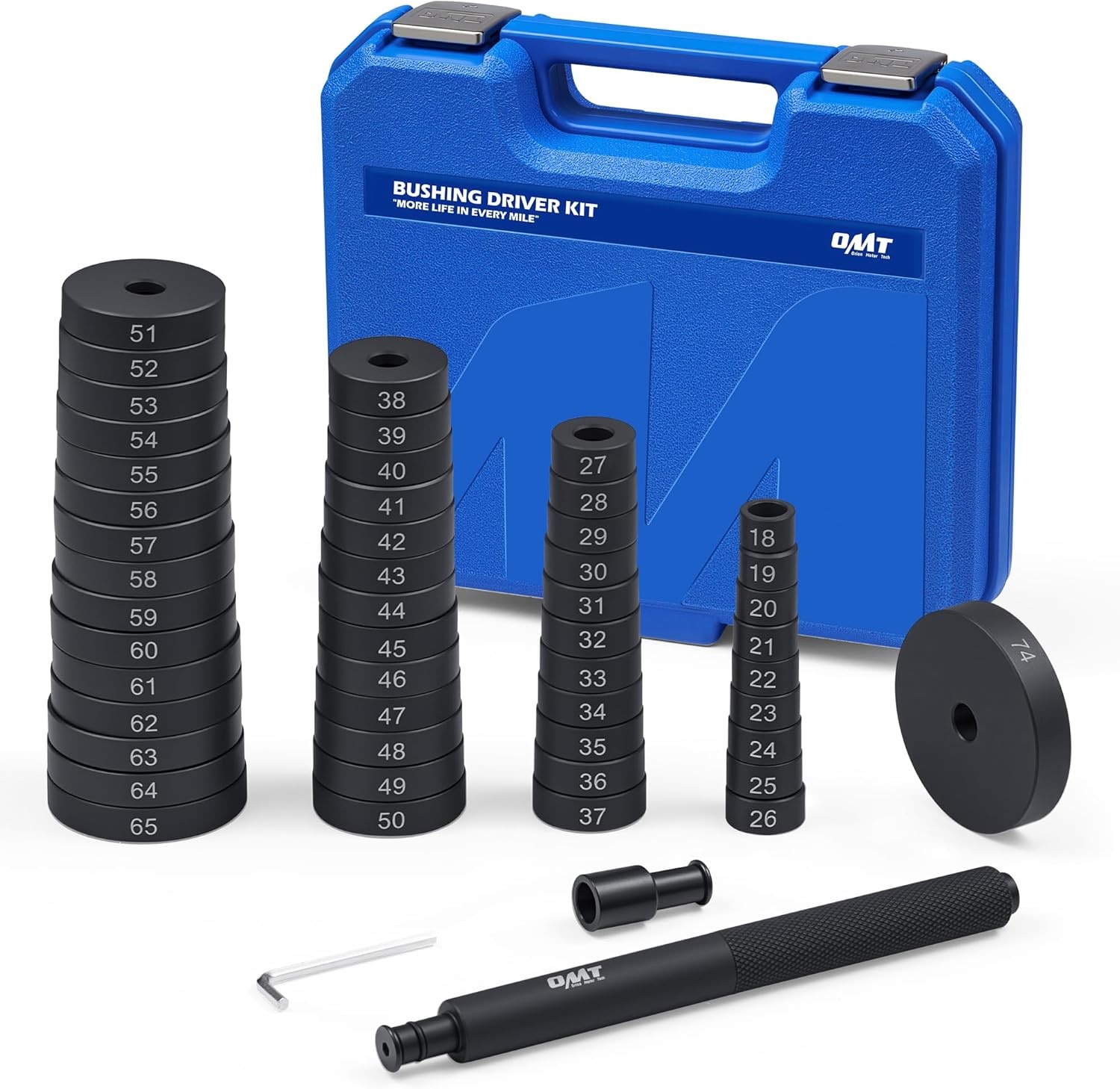 52in1 Custom Bushing Driver Tool Set & Transmission Wheel Axle Bearing Race Seal
