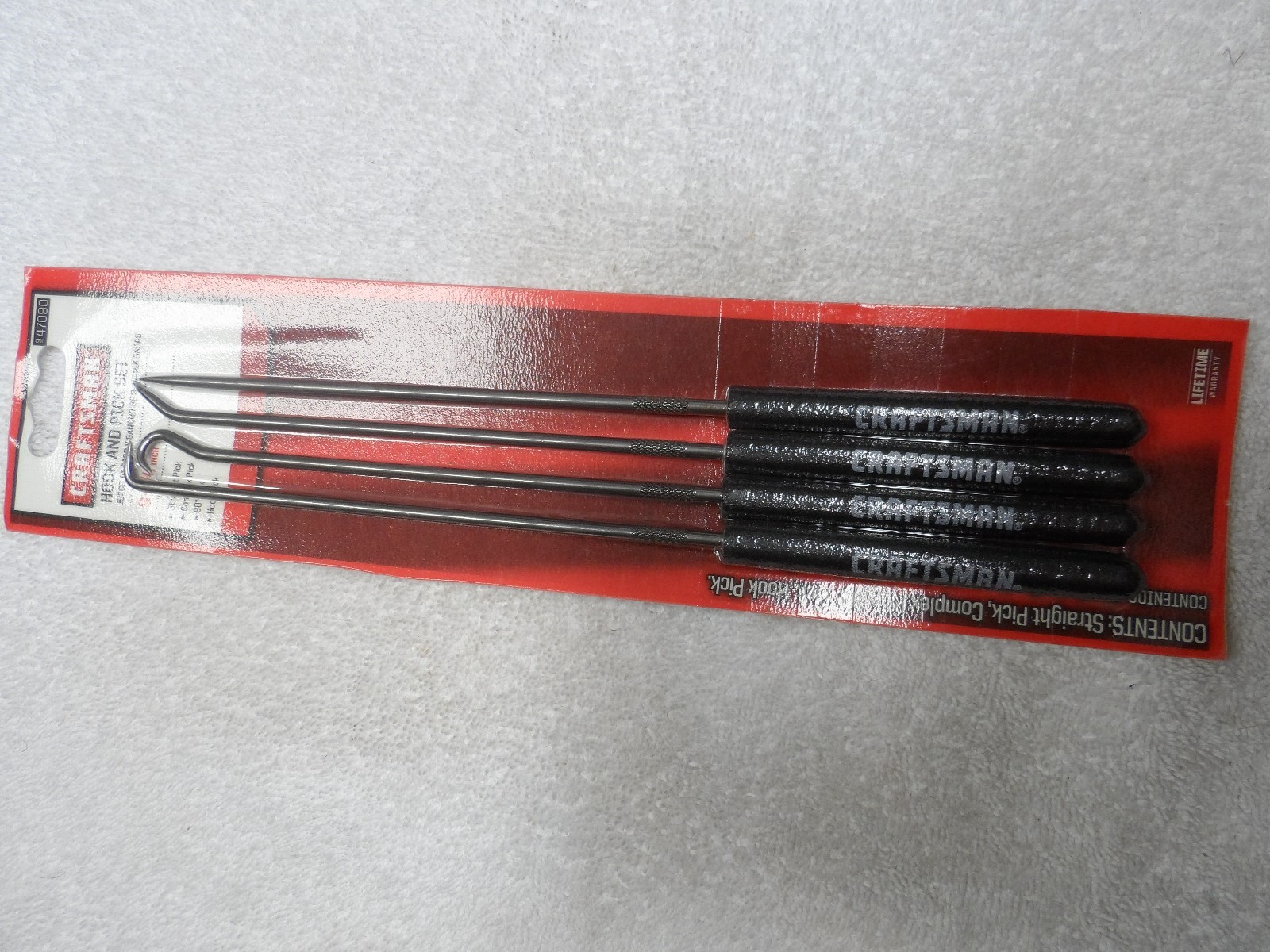Craftsman Pick and Hook Set w/ cushion grip handles USA, 4 pcs – Part # 47090