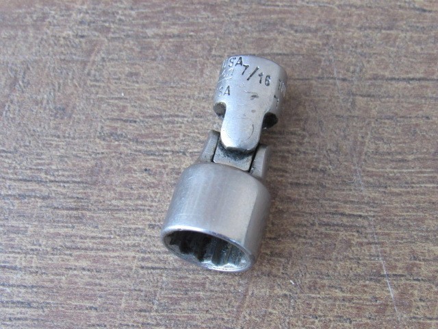 SNAP ON 7/16″ TMU141 1/4″ DRIVE 12 POINT SAE UNIVERSAL SWIVEL SOCKET UNDERLINE