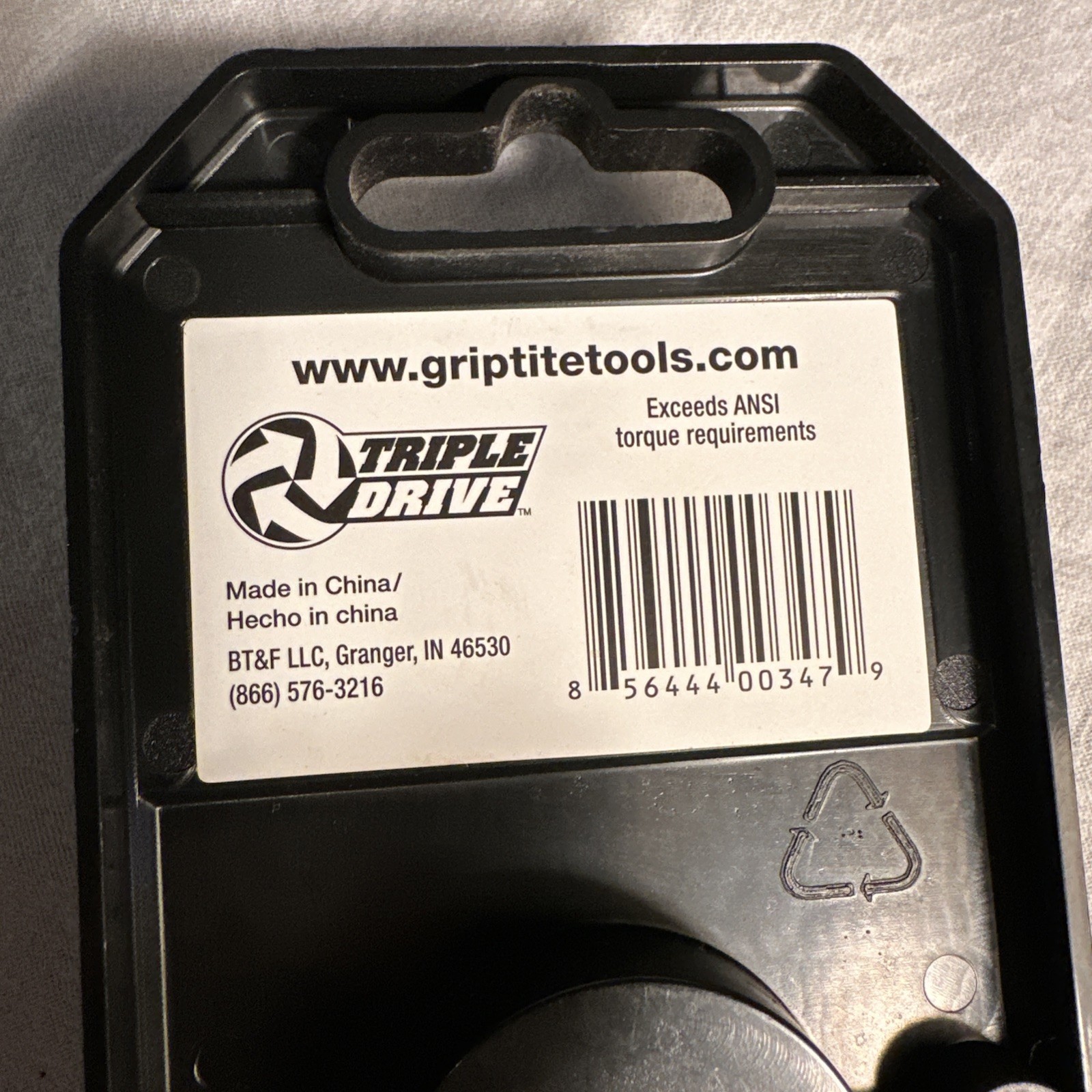 Grip-Tite 3/8” Ratchet #00347 Triple-Drive NEW