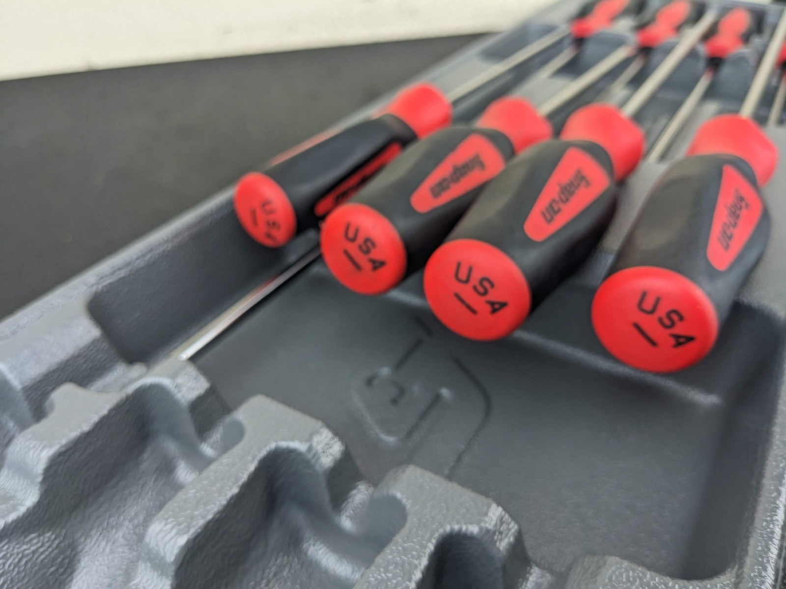 #bo456 Snap-on RED Instinct Soft Handled 8pc Cabinet Screwdriver Set SGDXL80B