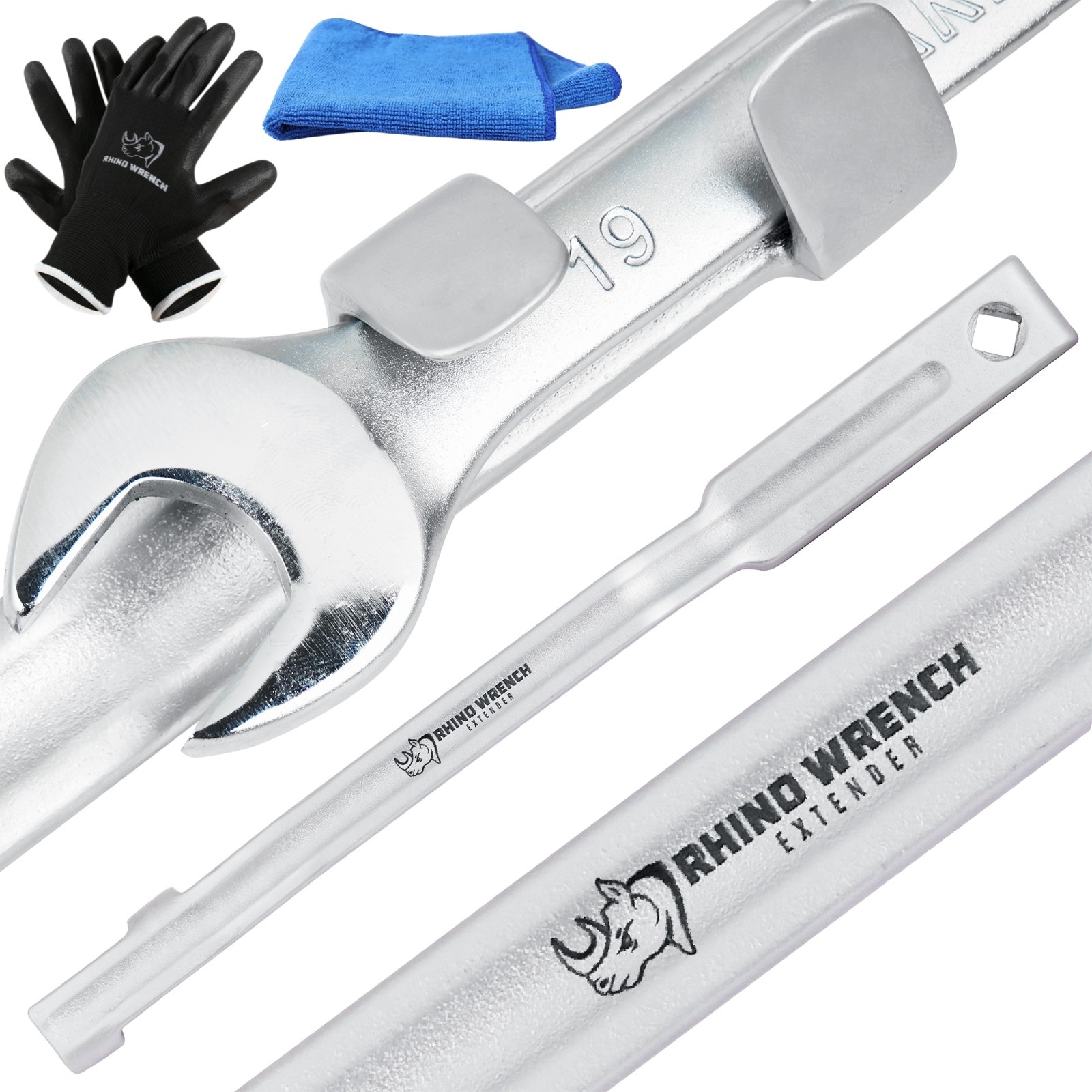 Rhino Wrench Extender Tool Bar 15 Inch Long Torque Amplifier Wrench Extension