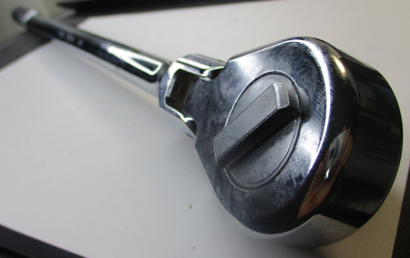 SK 42472 1/2″ Dr Flex Head 17.6″ Long Knurled Handle Ratchet SuperKrome USA New