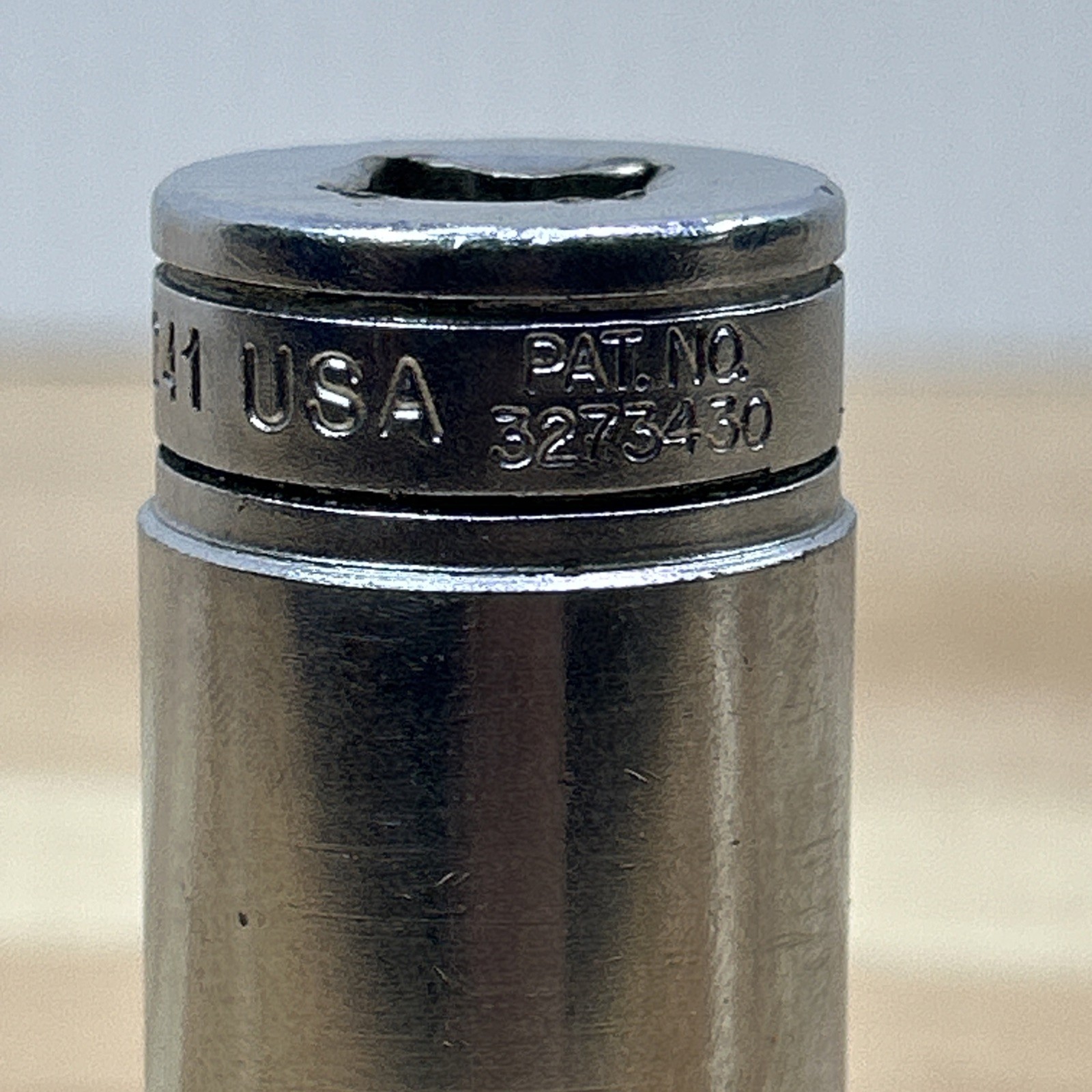 Snap-on Tools 3/8″ Drive 3/4″ 12 Point Deep Chrome Socket SF241 USA Vintage