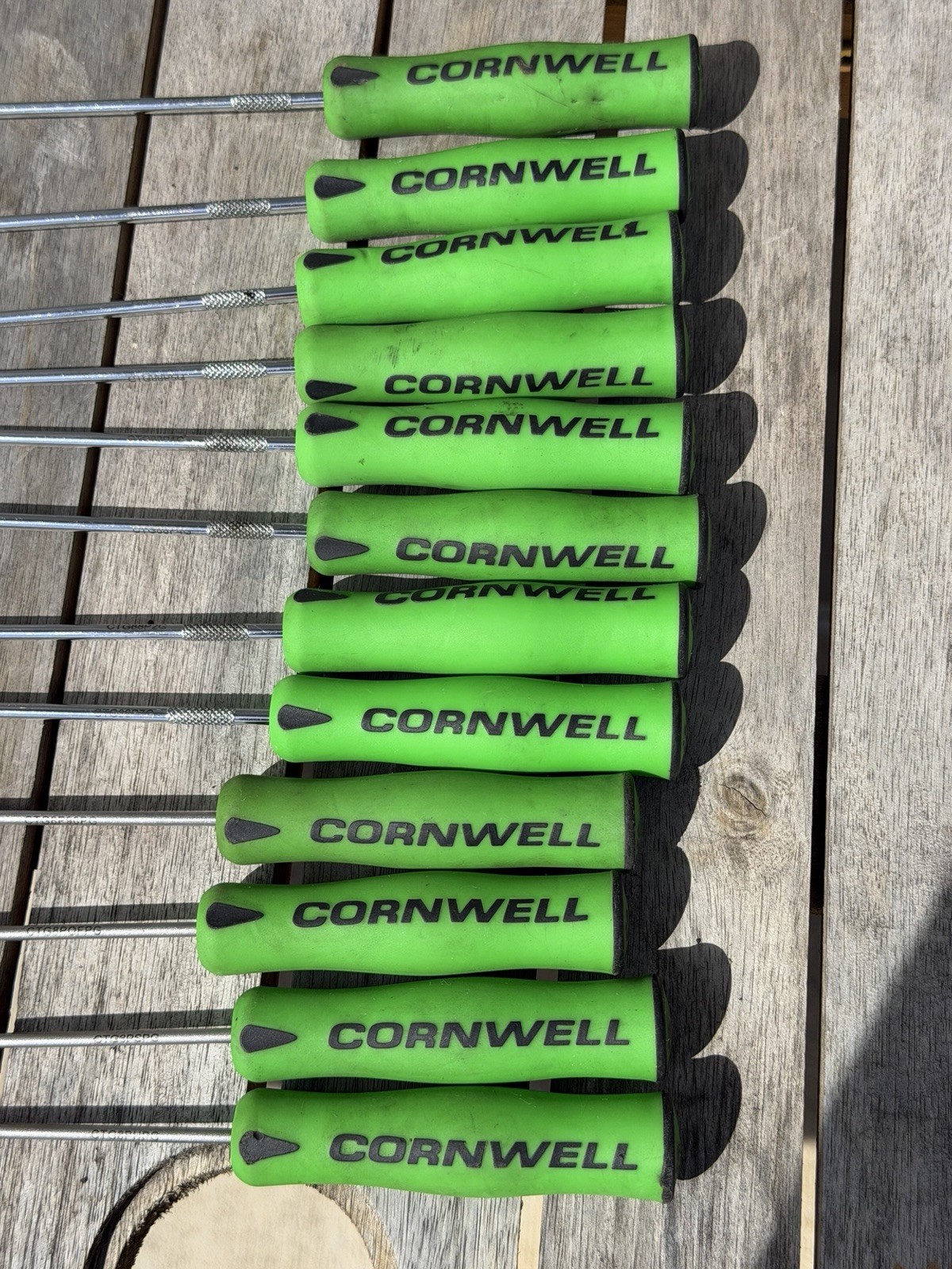 Cornwell Tools CTG812HPSG 12pc Hook & Pick Set, NEON GREEN Soft Grip Handle