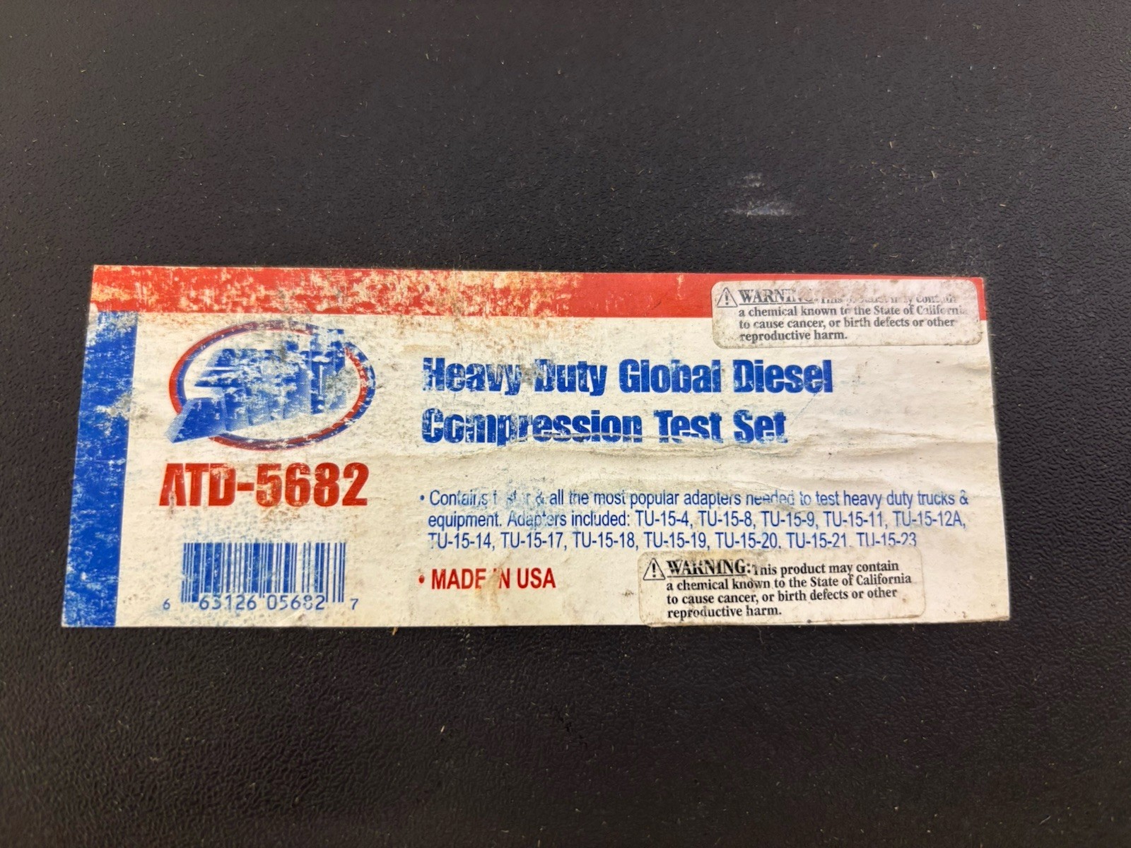 Diesel Compression Test Set With Case ATD Tools 5682 Heavy Duty Global Set