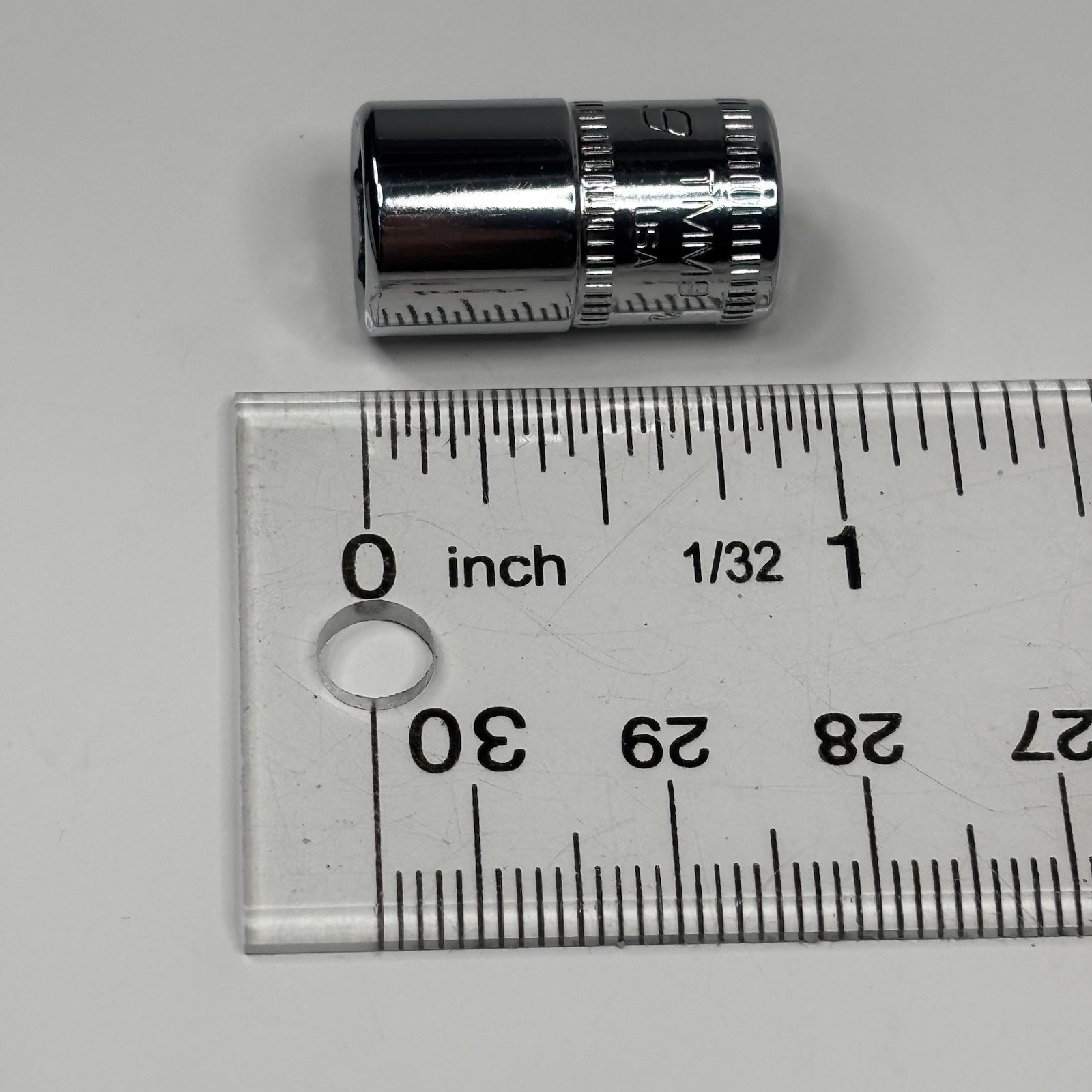 Snap On Tools TMM9 1/4 Dr 6Pt Metric 9mm Flank Dr Shallow Chrome Socket USA 2002