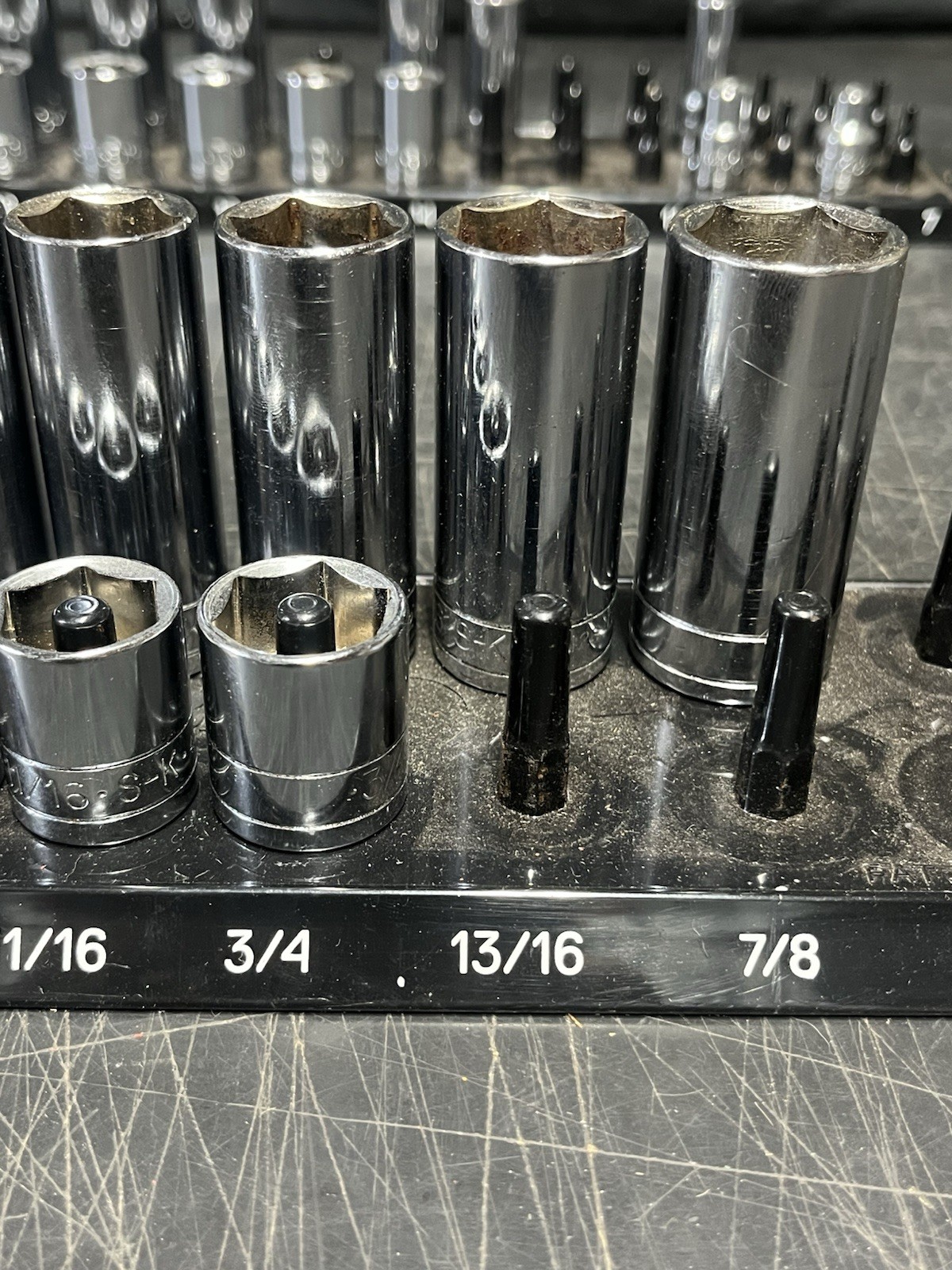 SK Professional Tools 39pc Socket Set 3/8” Drive No. 94539 SAE & MM Incomplete
