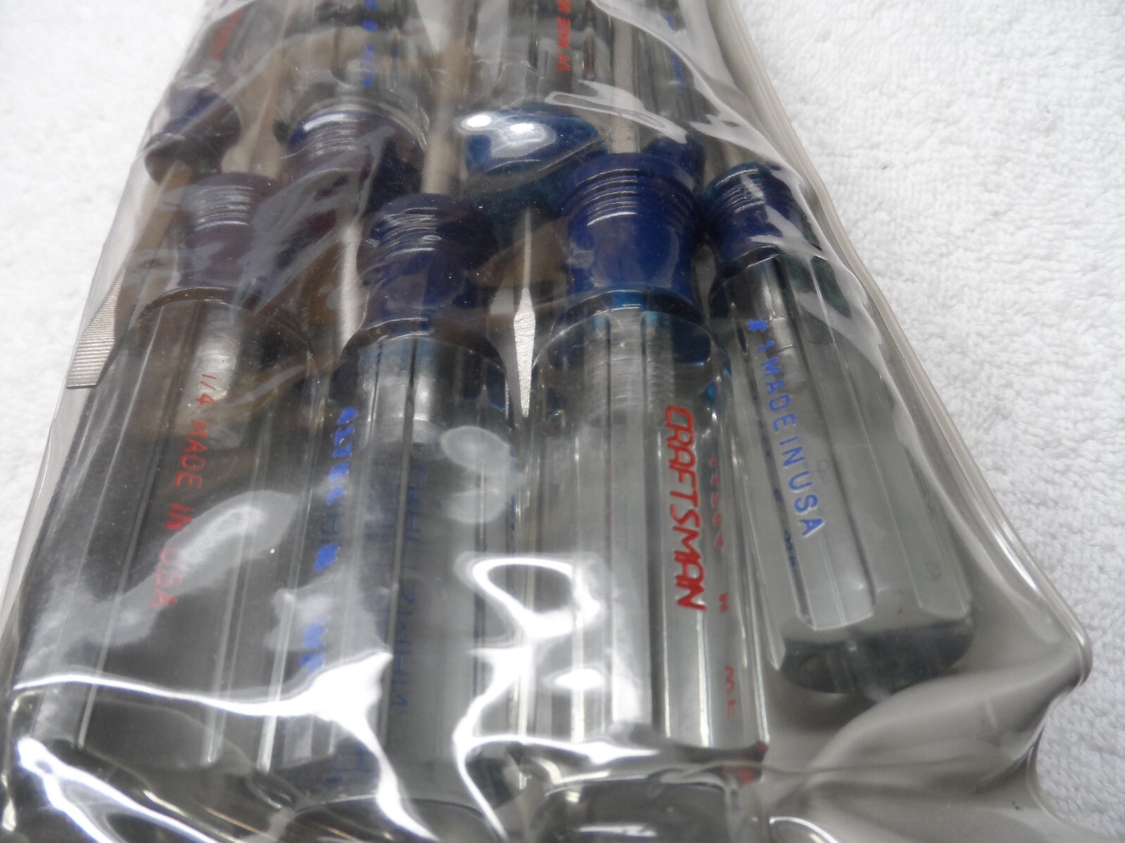 Craftsman Phillips Slotted Screwdriver Set, NOS USA (8 pcs in bag) – PN 41507