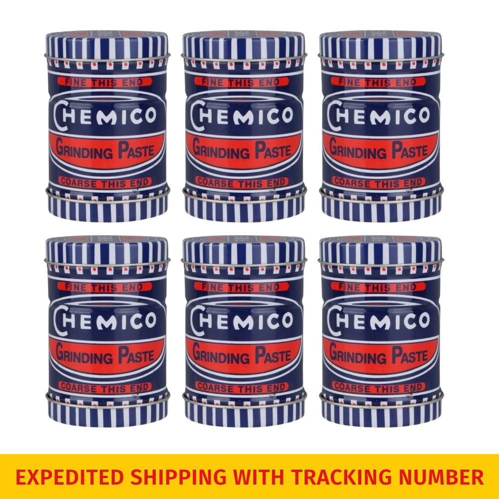 6x Chemico Valve Grinding Paste Fine & Coarse Double End Tin Valve Cleaning 100g