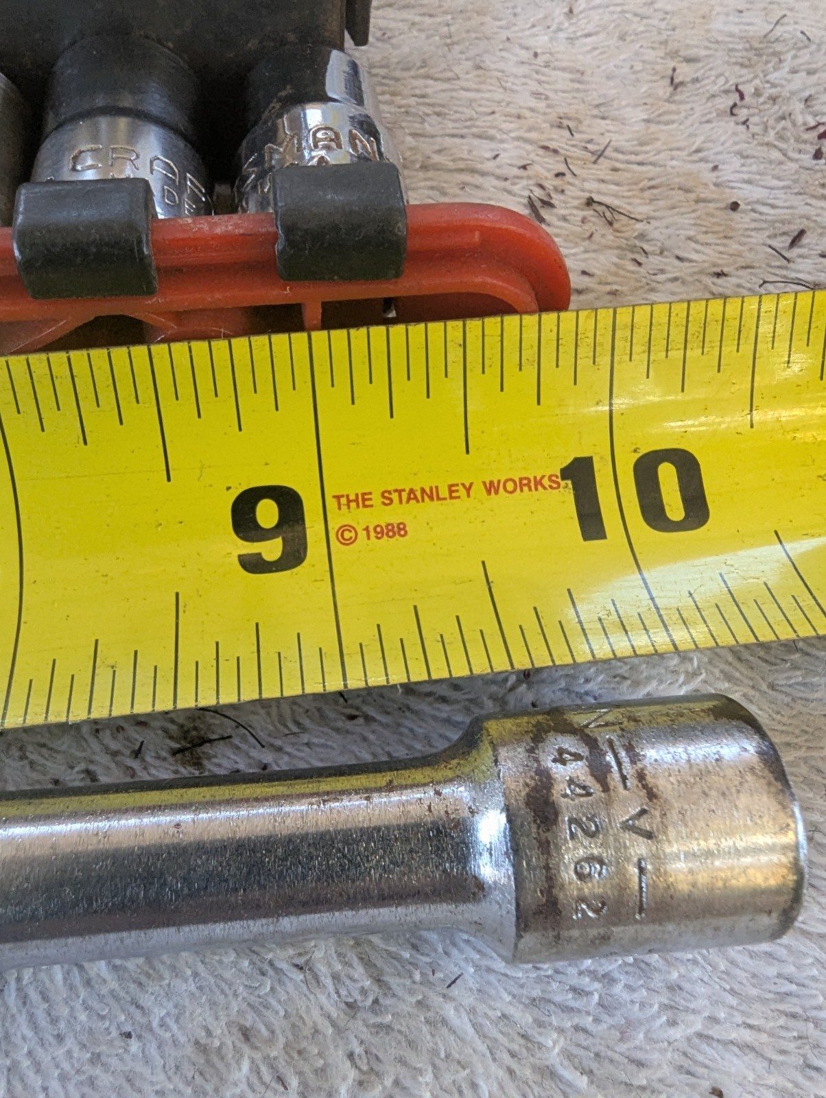 3/8″ Dr Craftsman Shallow Sockets & 2 Extensions SAE Metric 13-19mm & 3/8-13/16″