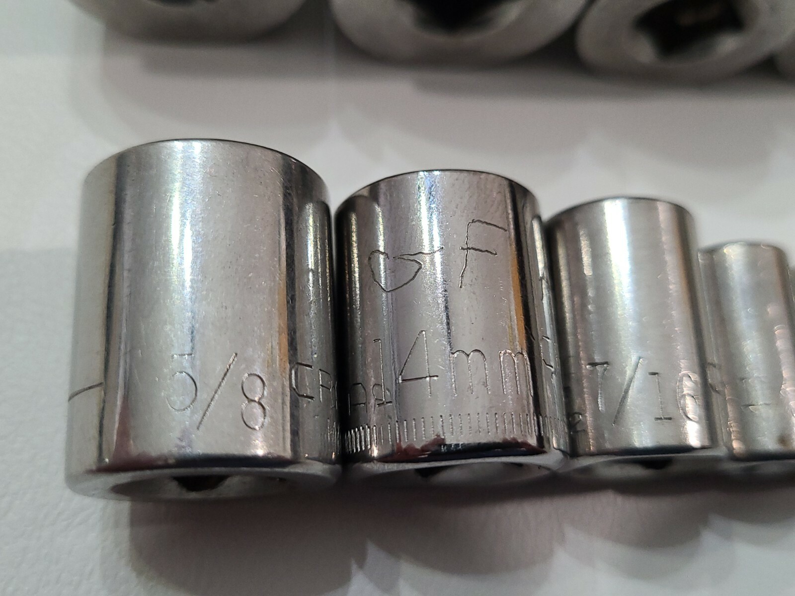 Craftsman USA 6 point G series Deep Sockets shallow Standard SAE 3/8 & 1/4 drive