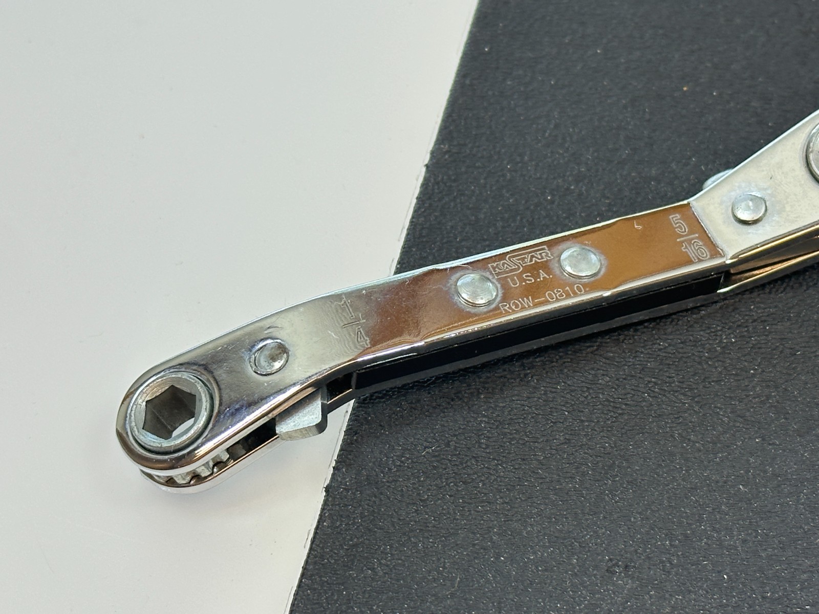 🇺🇸 Kastar USA ROW-0810 SAE Offset Ratcheting Box Wrench 1/4″ x 5/16″ 6PT (NOS)