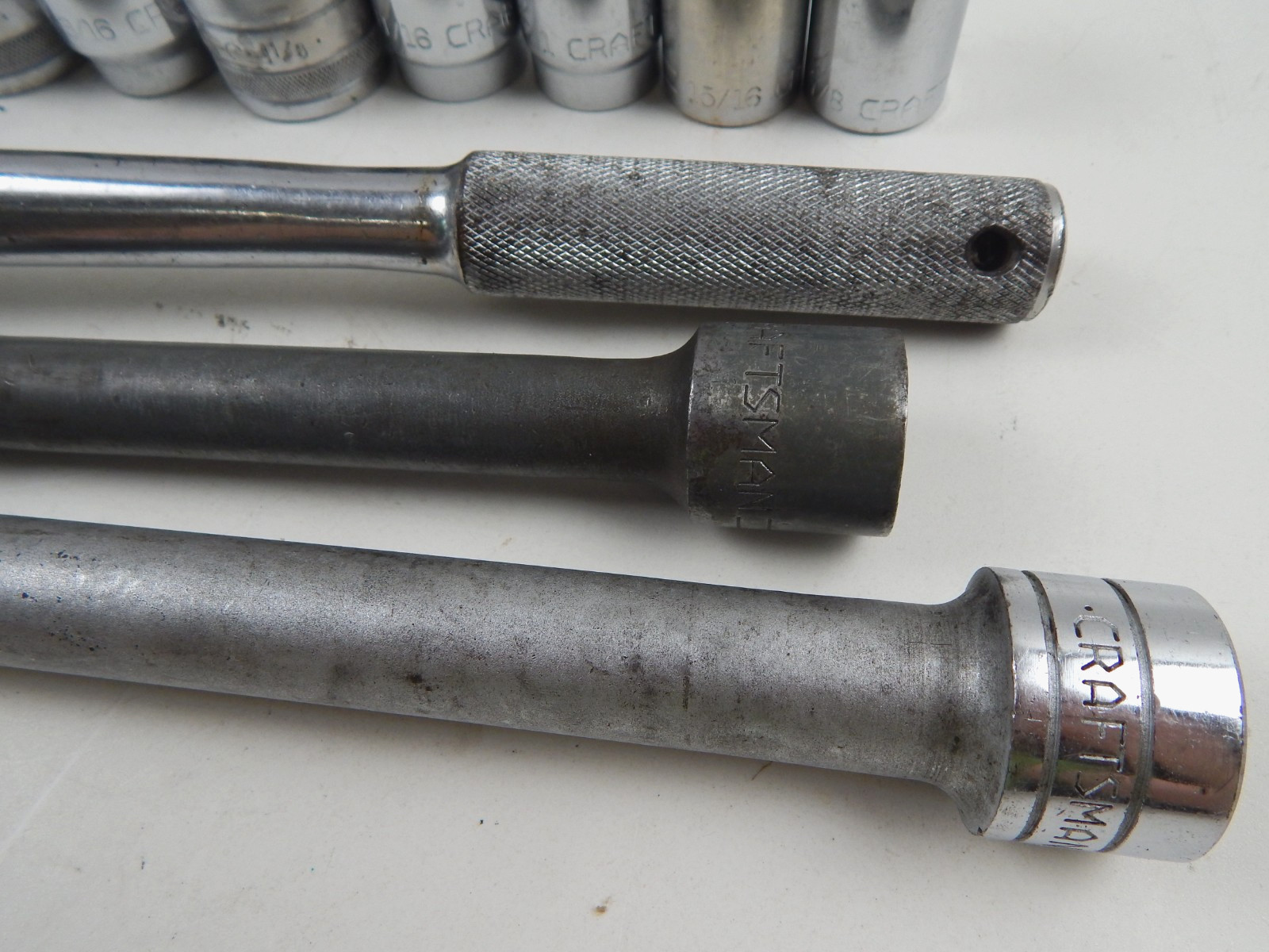 Vtg Craftsman Circle K & -V- Series 3/4″ Drive 20pc Socket Set Ratchet Extension