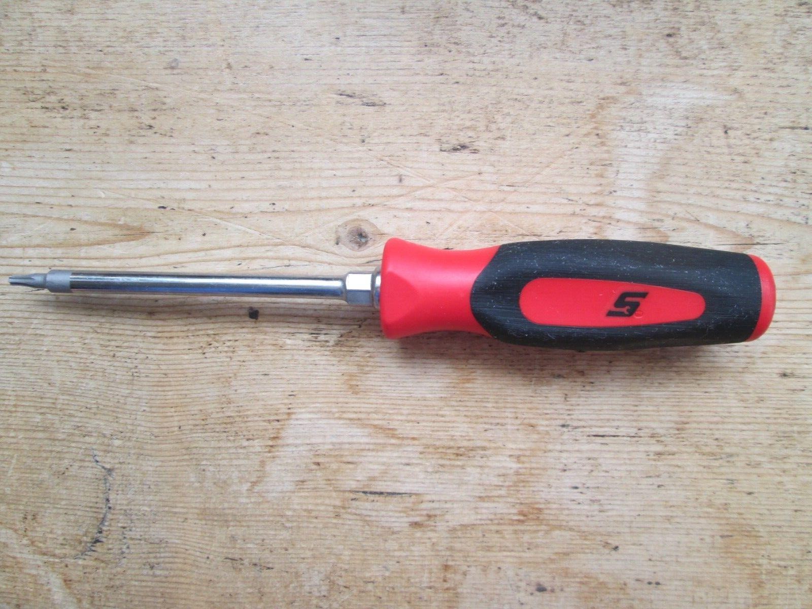 snap on torx t8 mini tip screwdriver classic red sgdt308b soft grip handle