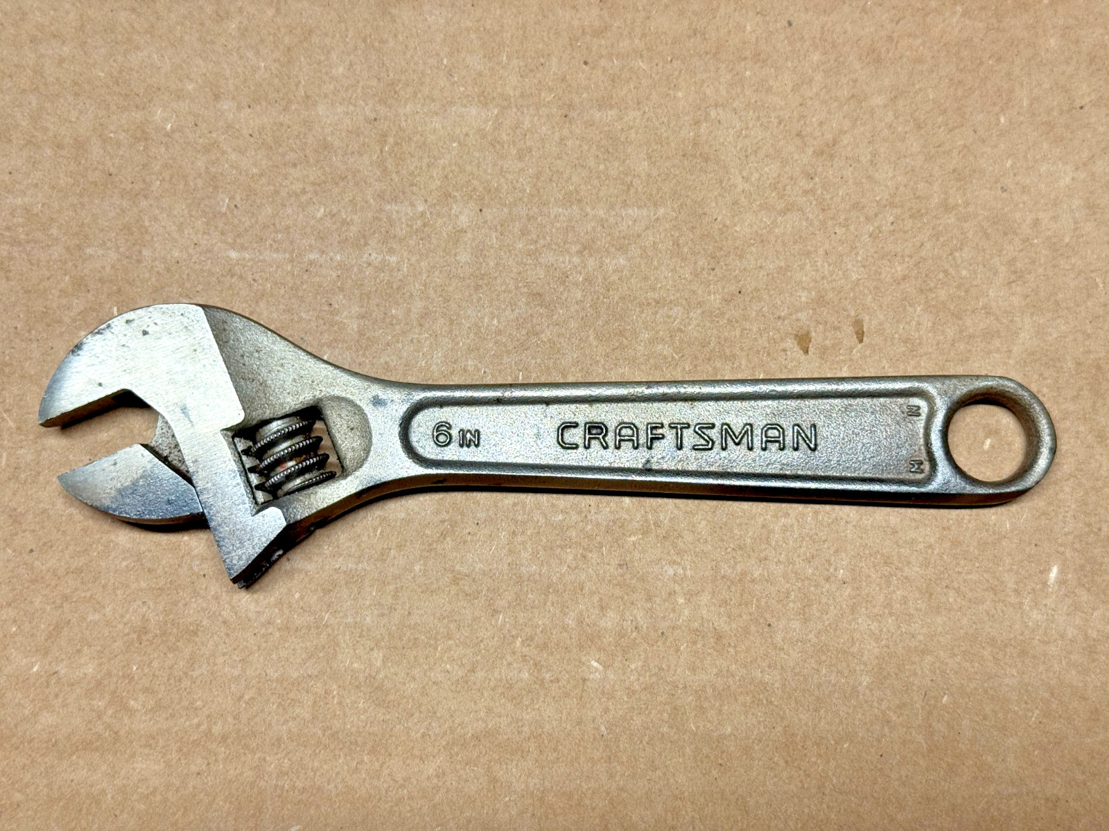 Vintage Craftsman Forged in USA 6 in / 150mm Adjustable Wrench 9-44602 Initials