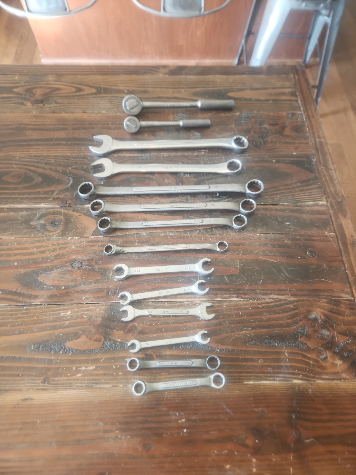 Lot Of 14 SK-Wayne Ratches And Wrenches. Mostly Sk
