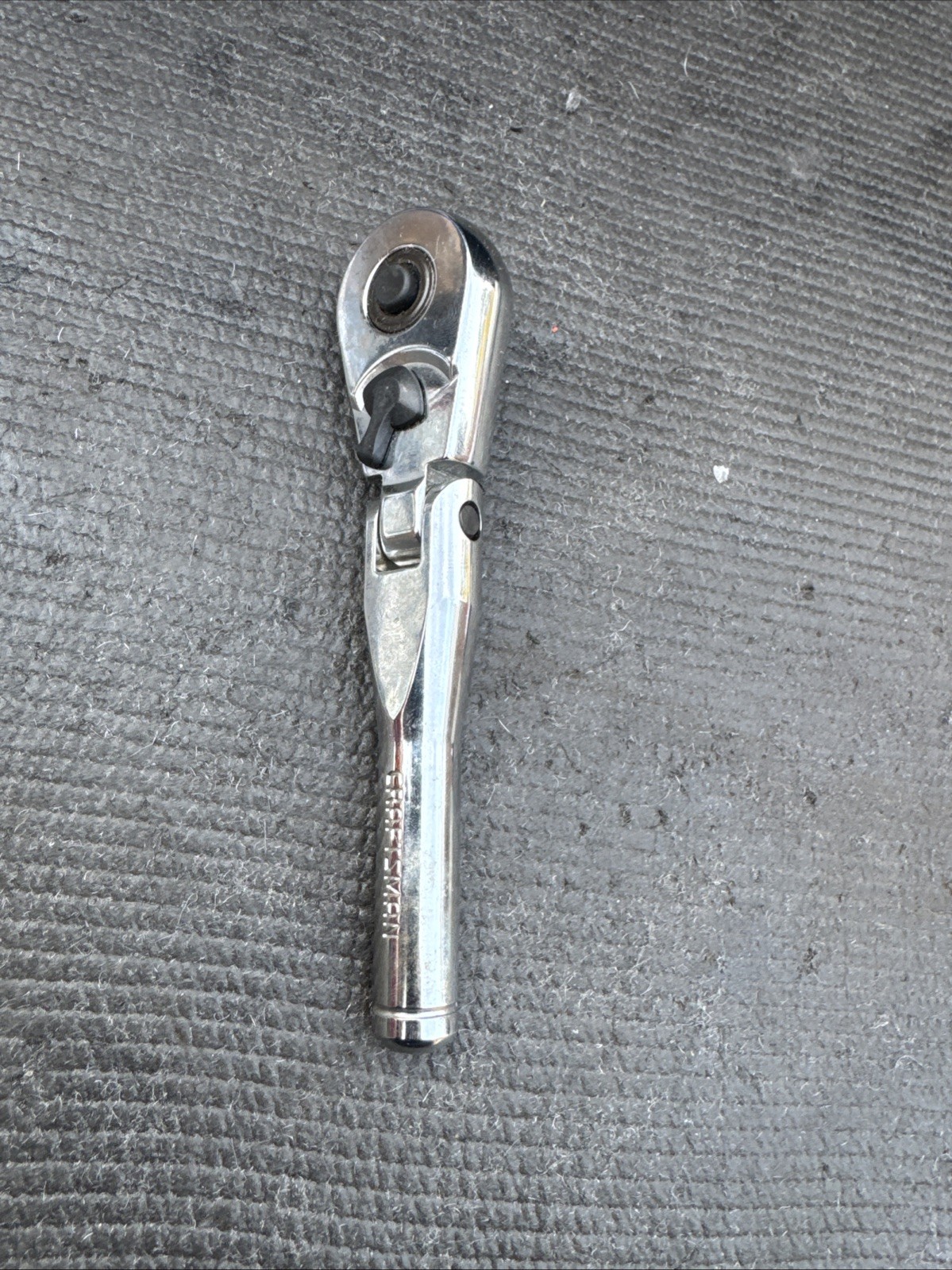 Sears Craftsman USA Nos 3/8” Drive Stubby Flex Head Ratchet 44834 Full Polish