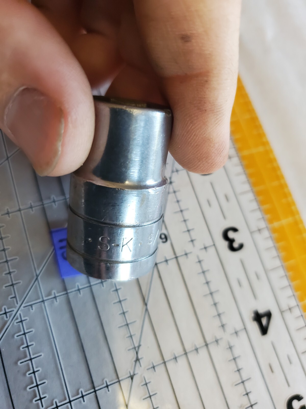 S-K 9/16″ X 1/2″ Shallow Socket 6 Point Ratchet Tool 40118 USA