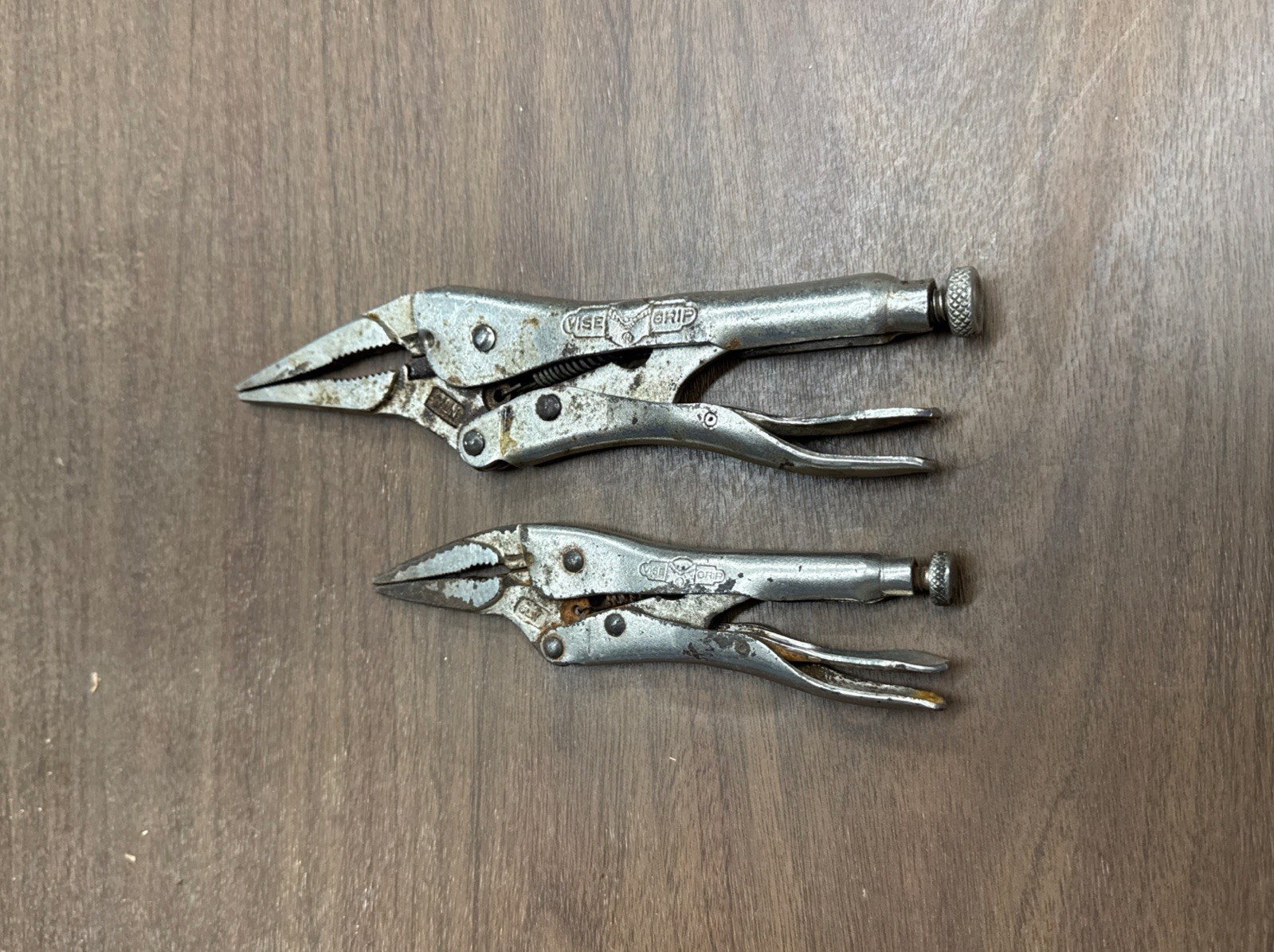 Petersen DeWitt 2 Piece Small Vise-Grip Locking Plier Set 6LN and 9LN USA.