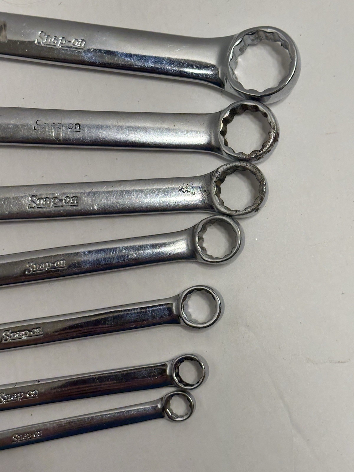 Lot of 7 Snap-On Open End/Box End Wrenches OEX Standard 12 point