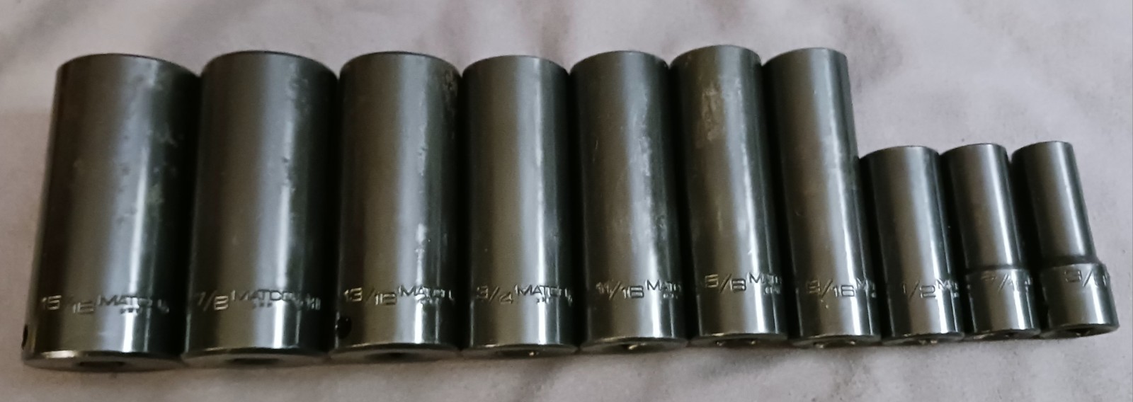 VTG Matco Tools 10pc 3/8″ Drive SAE Deep Impact Socket Set 5/16-7/8″ 6-Point USA