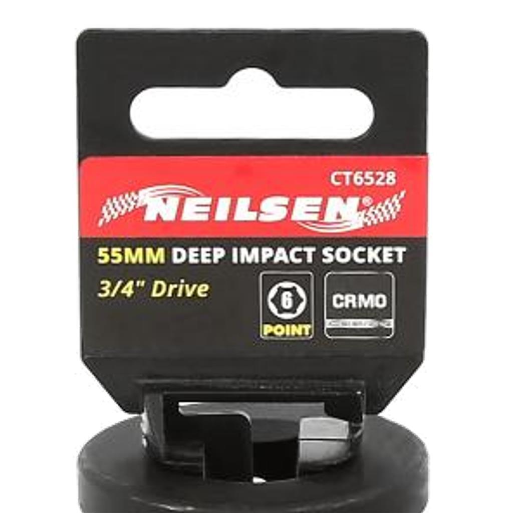Neilsen 3/4″ Drive Standard Deep Square Metric Single Impact Socket 60mm