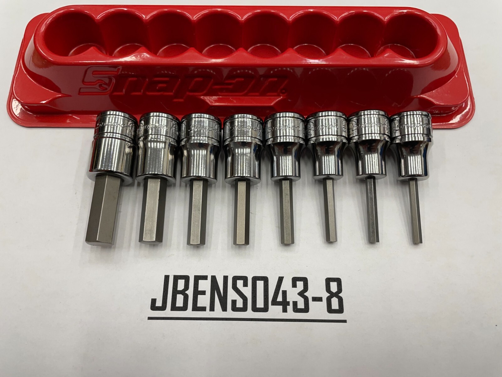 Snap-on Tools USA NEW 8pc 3/8″ Drive SAE Standard Hex Bit Socket Set 208EFAY