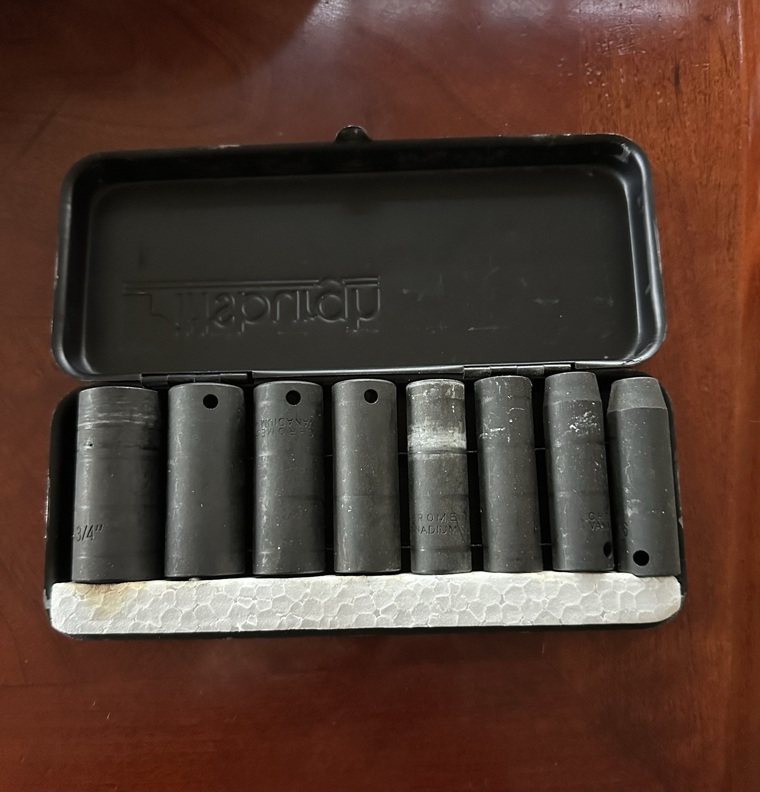 Pittsburgh Drive Impact Socket Set 8 Pcs In Storage Tin Inches