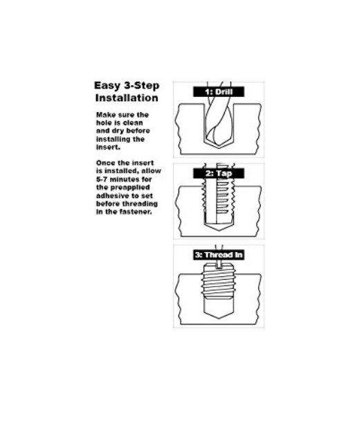EZ-450-8 Thread Repair Kit: Carbon Steel Inserts for Soft Metals – M8-1.25 Size