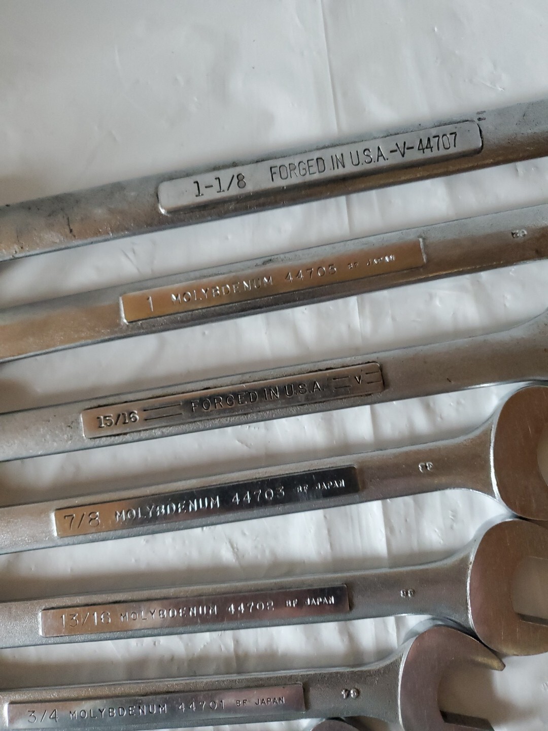 Lot of Vintage Craftsman 11pc SAE Combination 12 Point Wrenches 9/16 to 1-1/8 In