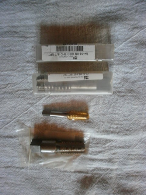 Mixed Lot of 4 Pipe Taps, 1/2-14, 3/8-18. 1/4-18, 1/8-27 NPT, Besly, Pro Cut