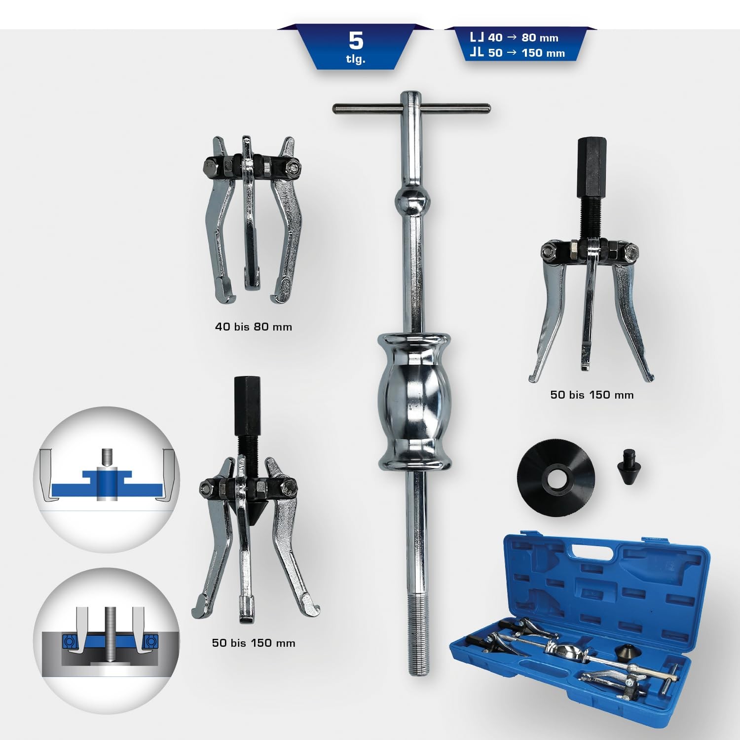 BT631200 Internal and External Puller Set | 5PCS Powered by KS Tools