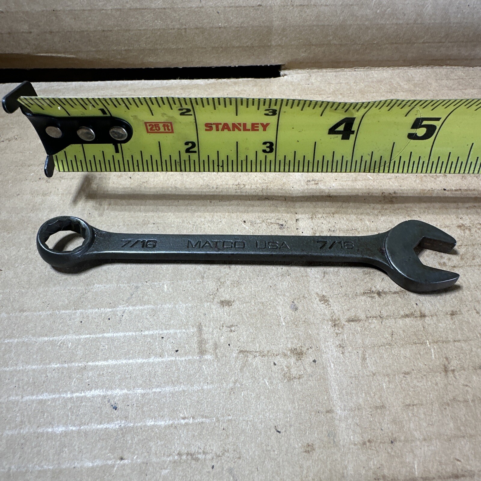 MATCO USA WCHB 142, SAE 7/16” Combination Wrench 12 Pt. Industrial Black Finish