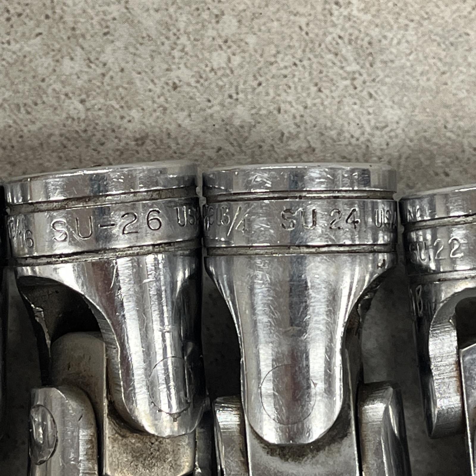 Snap On 1/2″DRIVE 7PC. SWIVEL SOCKET SET Snap-On 9/16-15/16 plus Mac 1/2