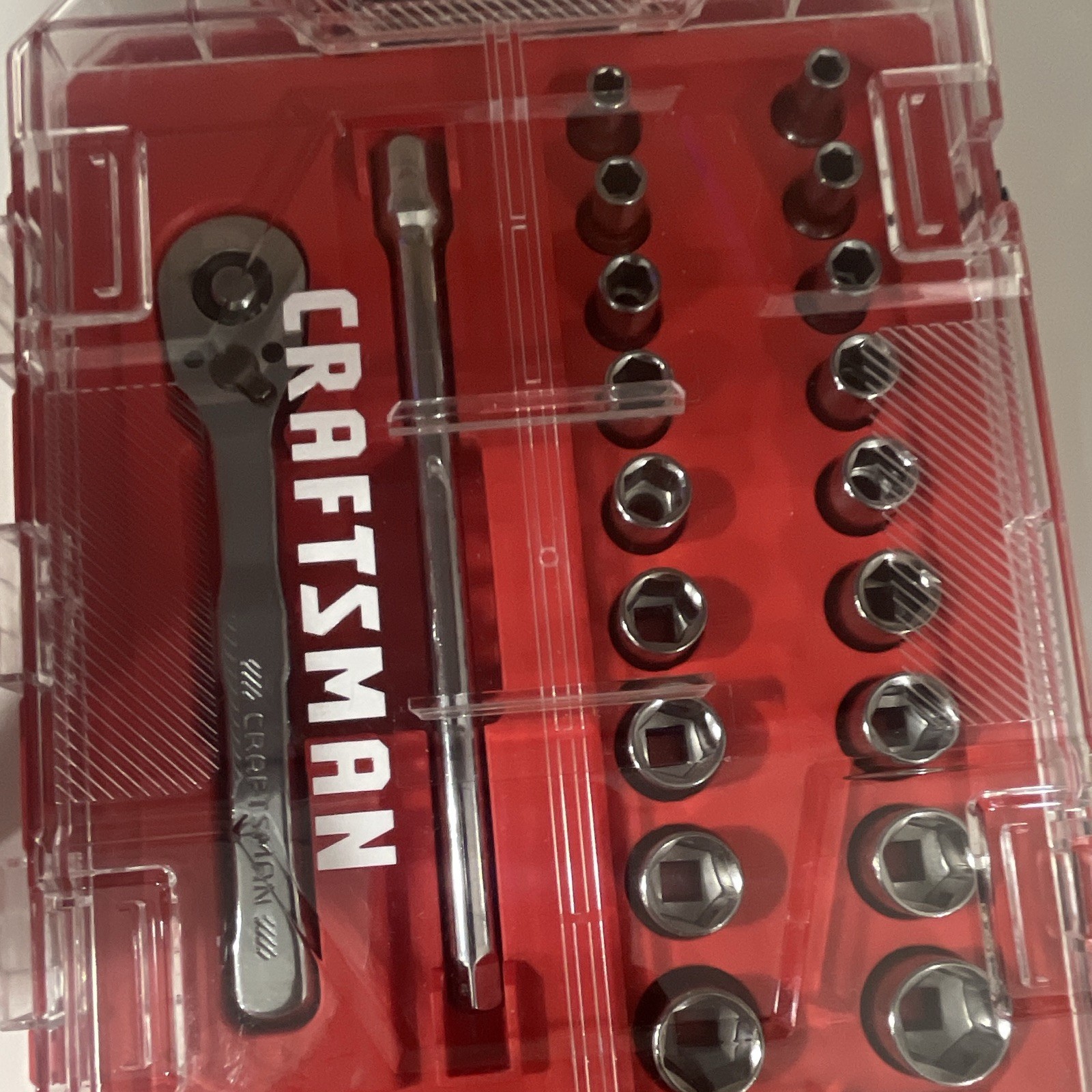 Craftsman CMMT12008 20pc 1/4 Drive See Metric Socket Ratchet Set New