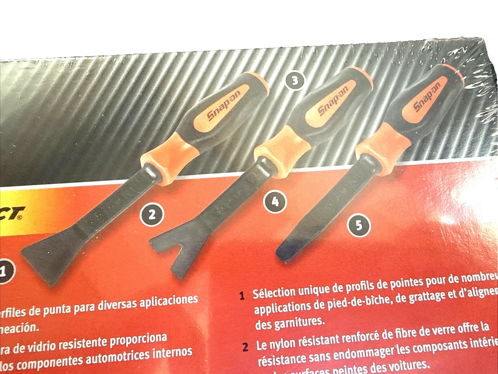 Snap on ORANGE 3 Piece Non-Marring Trim Pad Tool Set PKSGT300BO New Sealed