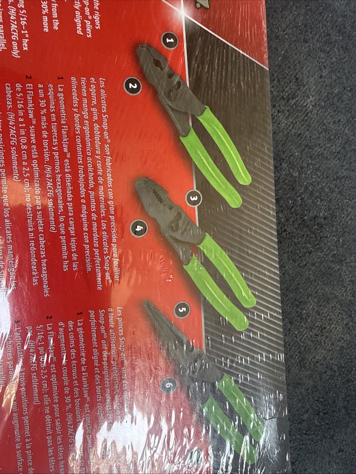 For Snap-on™ PL347ACFG Talon Grip™ Slip Joint Plier Set HJ47ACF 47ACF LN47ACF