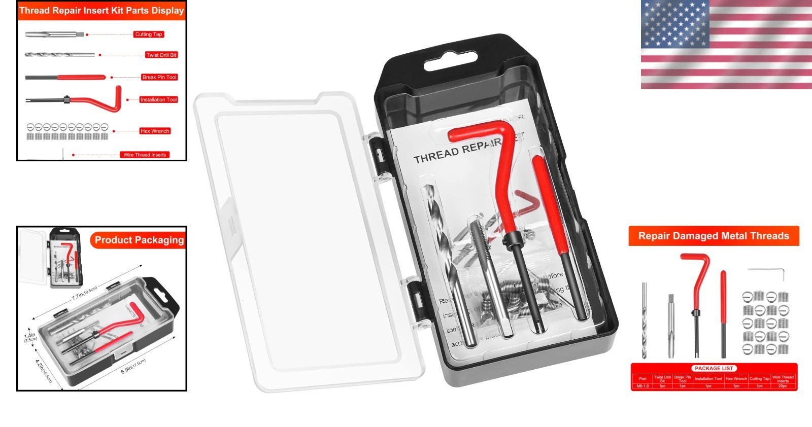 Rethreading Tool Kit for Damaged Threads