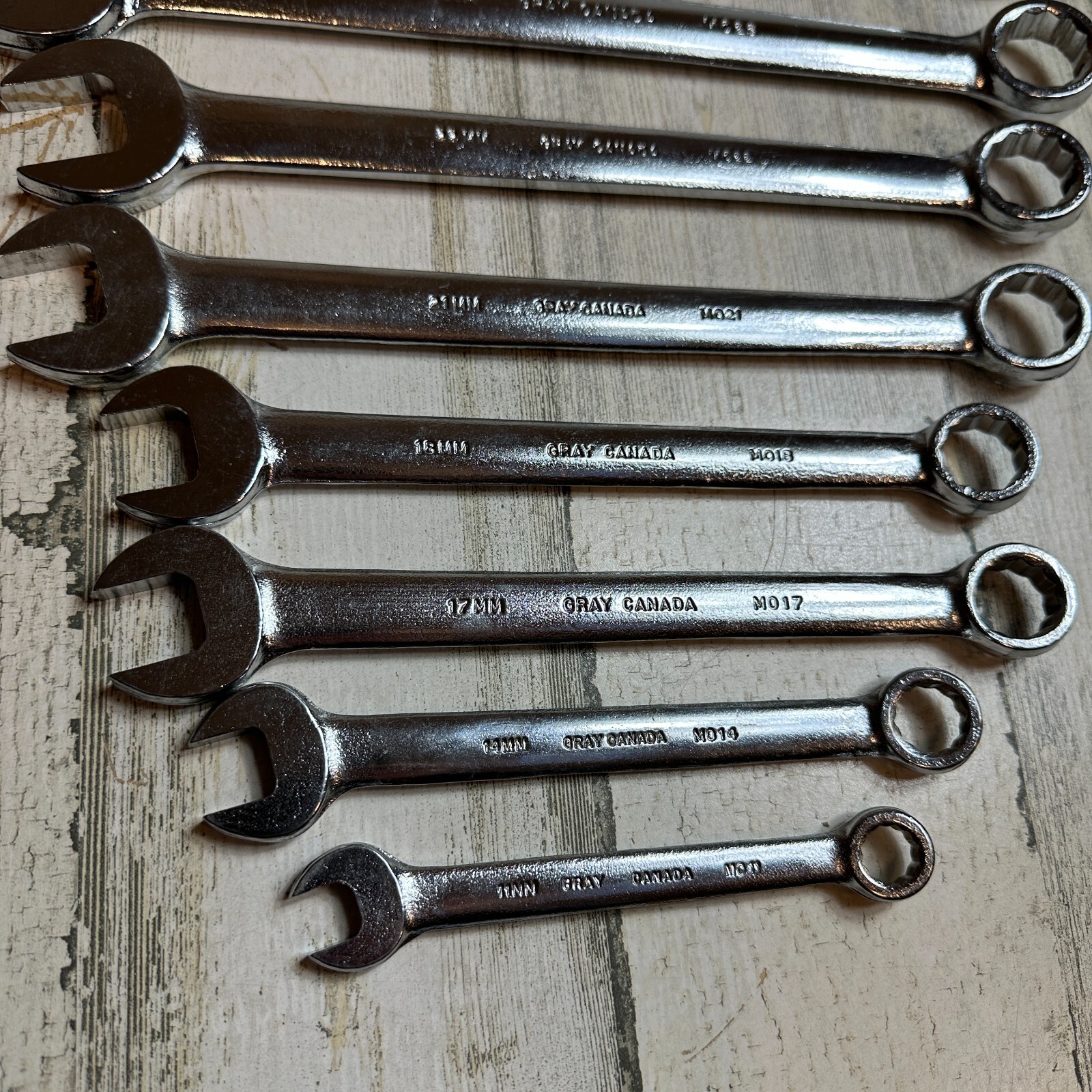 GRAY CANADA METRIC COMBINATION WRENCH SET 11MM – 32MM 12 POINT (12 WRENCHES)