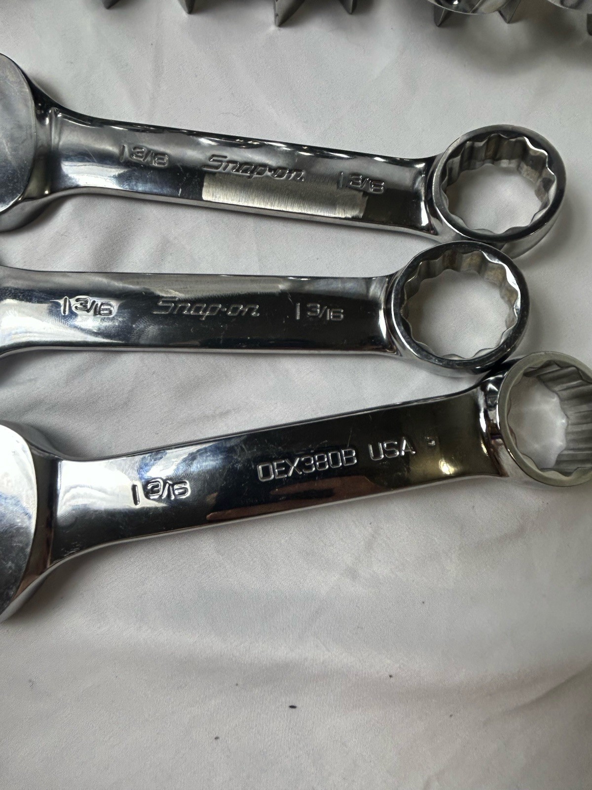 Snap-on Tools USA 1-3/16″ SAE SHORT Chrome 12PT Combo Wrench OEX380B 1 Per Order