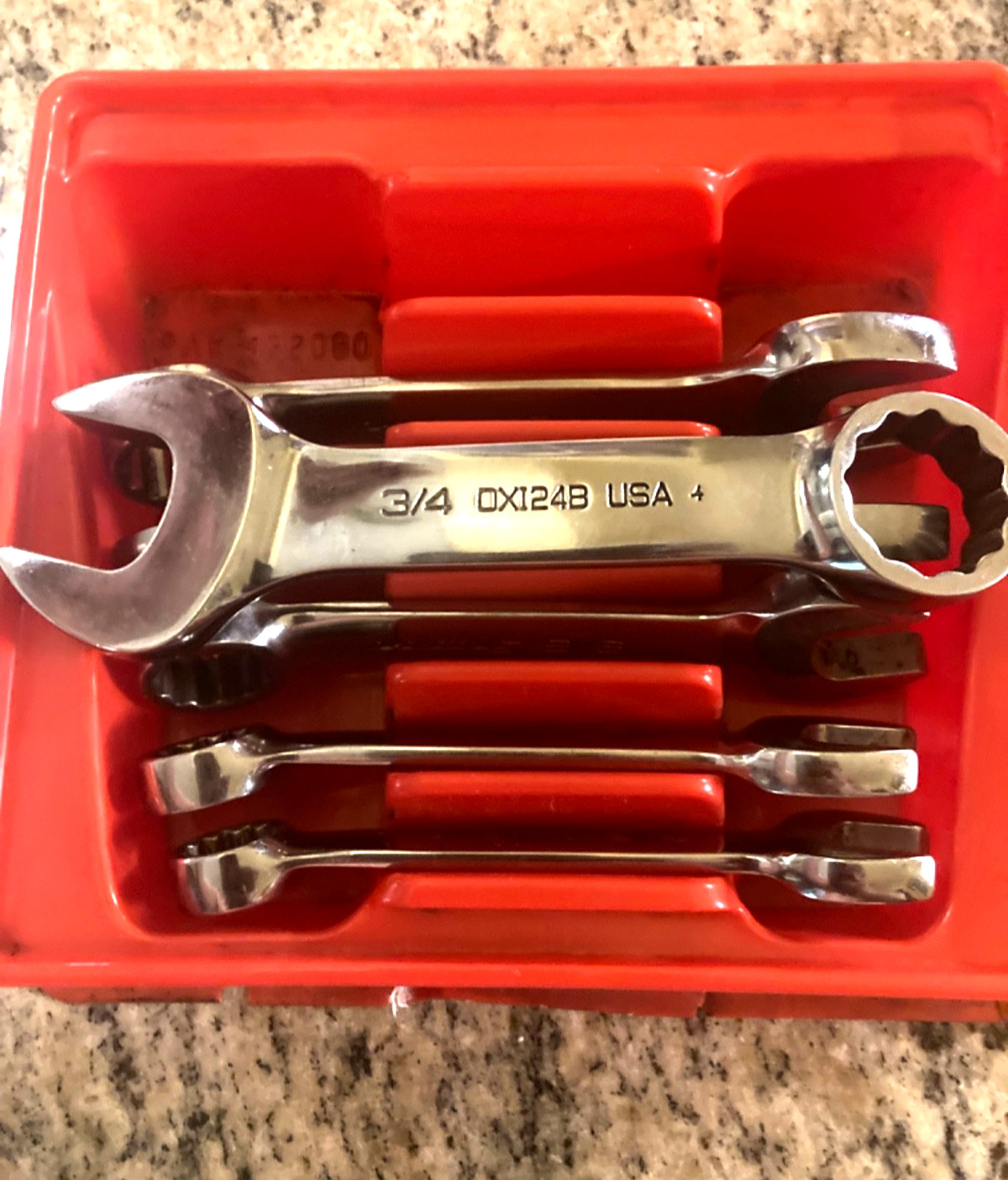 Snap On Combination Wrench 12PT flank drive short 7/16-3/4″ 6PC SAE set OXI 6 pc