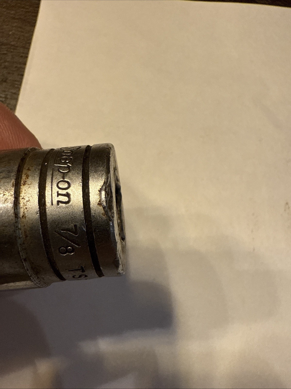 Snap On 7/8” Deep 1/2” Drive Socket 6 Point Chrome TS281 USA