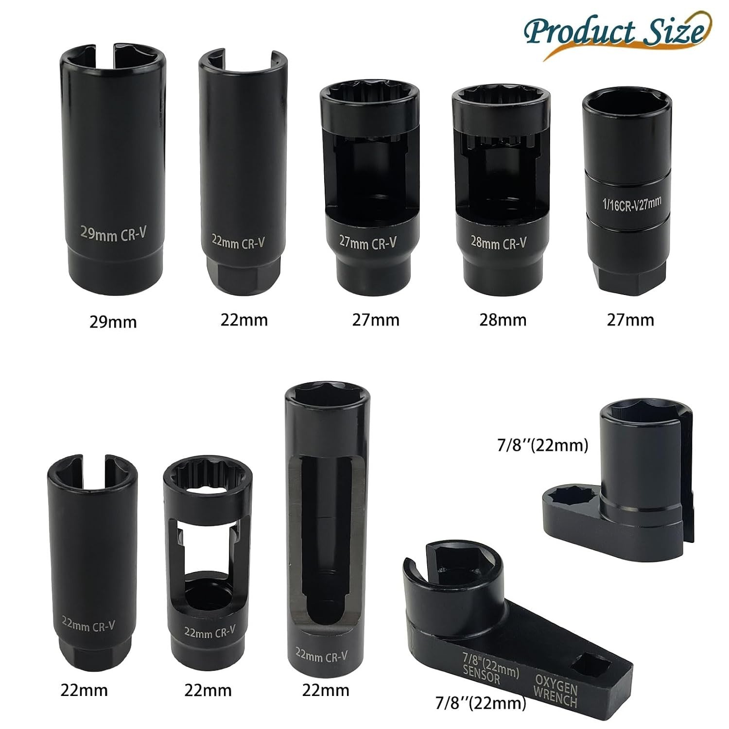 Durable 10-Piece Oxygen Sensor Removal Tool Set – Complete Automotive Repair Kit