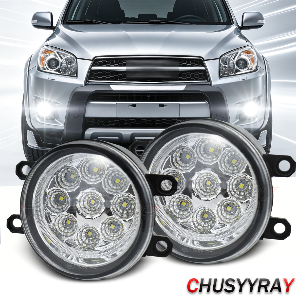 For 09-10 Toyota Corolla Smoked Lens Front Driving Fog Lights+Switch Replacement