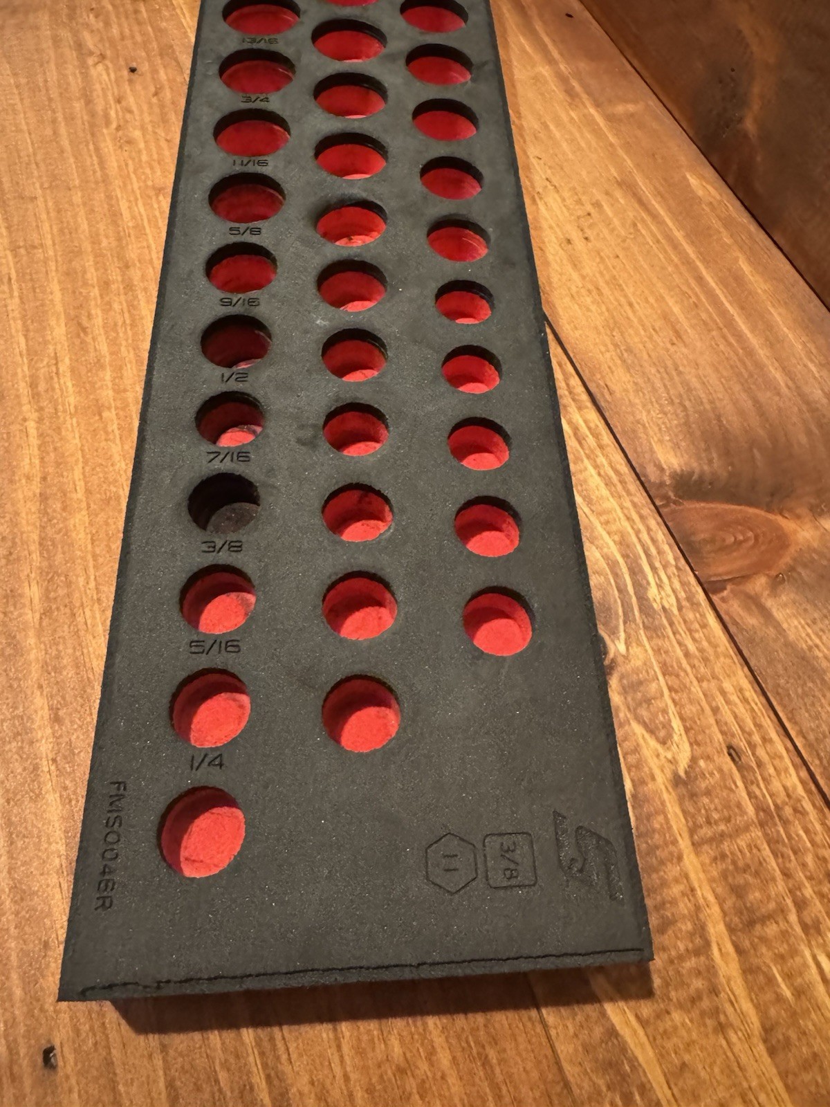 Snap-on Tools RED FOAM ORGANIZER for 39pc 3/8″ Drive SAE Socket Set FMS004BR