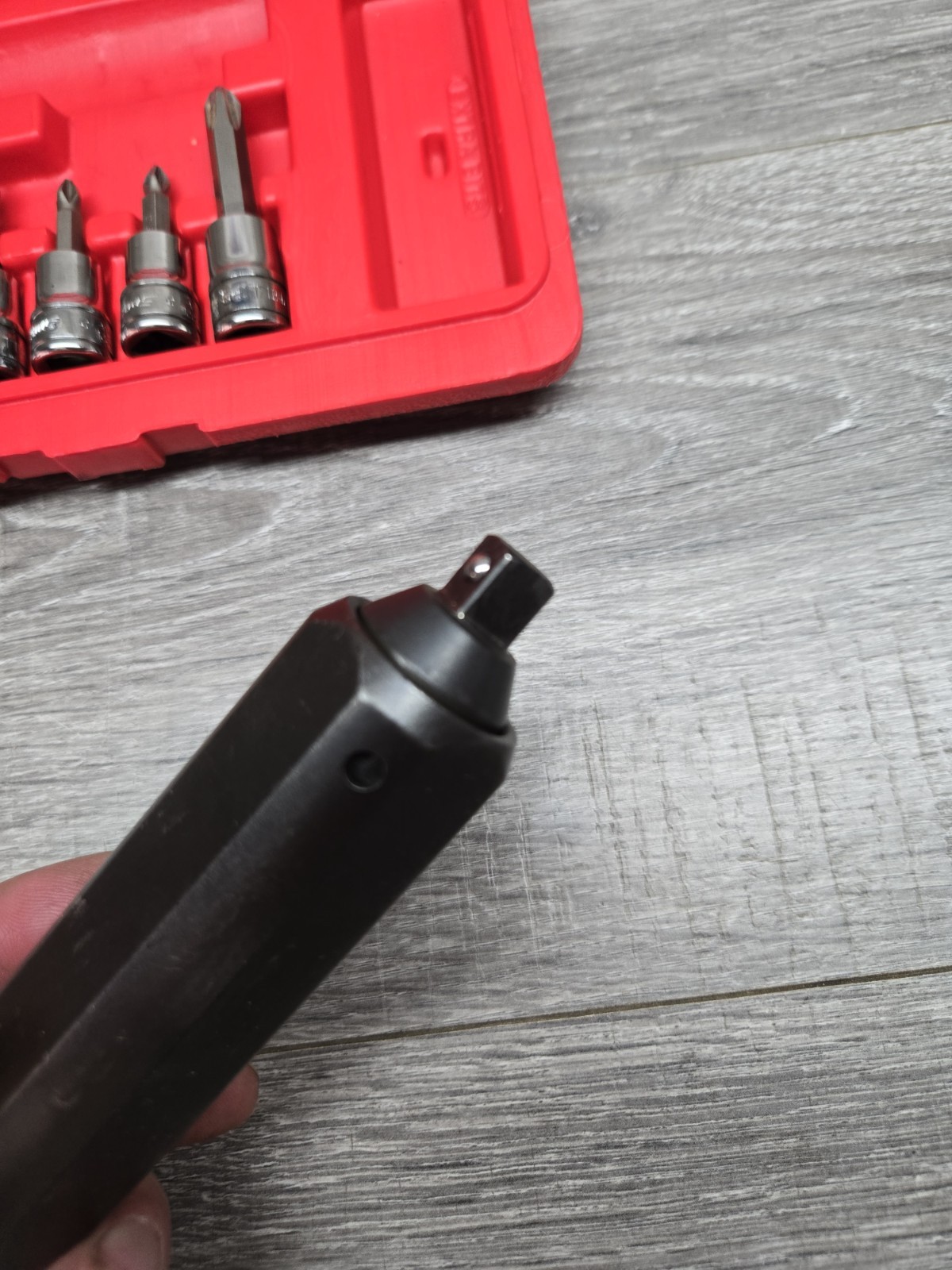 Snap On PIT-120 3/8 Drive Impact Driver With 7 Bits Nice Condition
